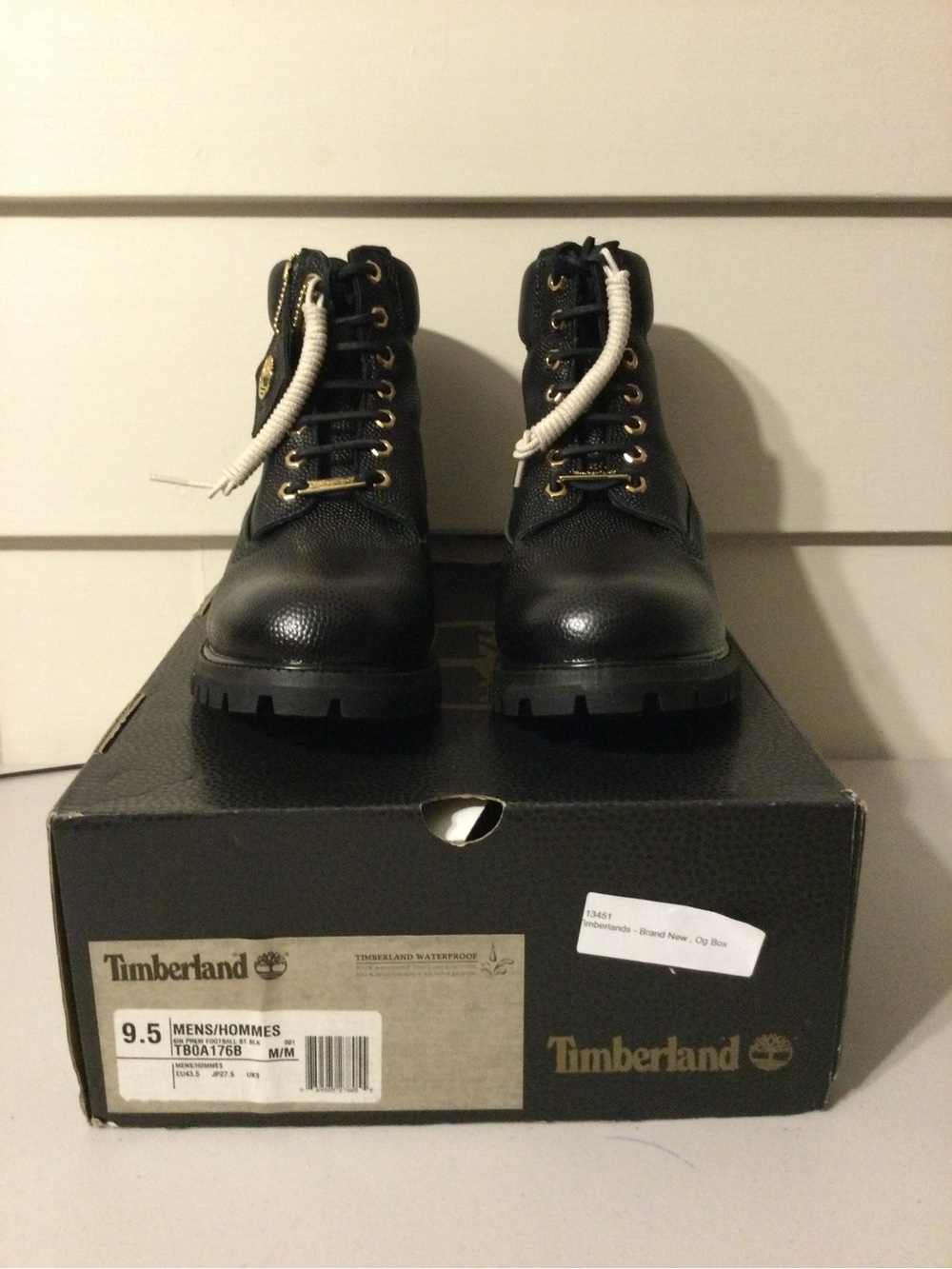 Timberland Men's Black Leather Lace-Up Boots
